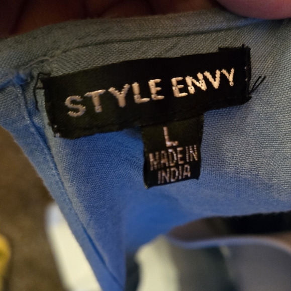 Style Envy soft jean/suede like feminine top szL/M - Picture 6 of 6